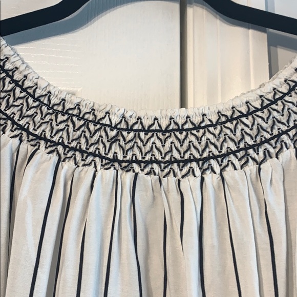 White and Black Striped Blouse - Picture 3 of 4